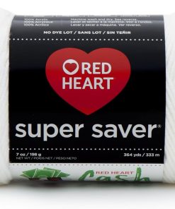 Red Heart Super Saver Yarn for Crocheting & Knitting. White. Single | #4 Medium Worsted Weight Acrylic Soft Yarn for Blankets. Beanies. Amigurumi. and Beginner Projects. 364 yards. 198g/7oz